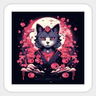 Geisha cat Nekomata Sticker